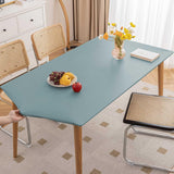 Maxbell PU Leather Table Cloth Stretch Table Protector Reusable Rectangle Tablecloth 70cmx120cm Light Blue