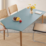 Maxbell PU Leather Table Cloth Stretch Table Protector Reusable Rectangle Tablecloth 70cmx130cm Light Blue