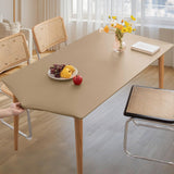 Maxbell PU Leather Table Cloth Stretch Table Protector Reusable Rectangle Tablecloth 60cmx120cm Light Coffee