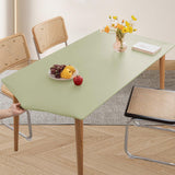 Maxbell PU Leather Table Cloth Stretch Table Protector Reusable Rectangle Tablecloth 60cmx120cm Green