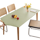 Maxbell PU Leather Table Cloth Stretch Table Protector Reusable Rectangle Tablecloth 70cmx130cm Green