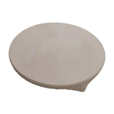 Maxbell Table Cloth Stretchable Oil Anti Table Cover for Picnic Patio Wedding Gray Diameter 70 cm