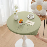 Maxbell Table Cloth Stretchable Oil Anti Table Cover for Picnic Patio Wedding Green Diameter 60 cm