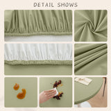 Maxbell Table Cloth Stretchable Oil Anti Table Cover for Picnic Patio Wedding Green Diameter 70 cm