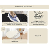 Maxbell Table Cloth Stretchable Oil Anti Table Cover for Picnic Patio Wedding White Diameter 90 cm