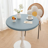 Maxbell Table Cloth Stretchable Oil Anti Table Cover for Picnic Patio Wedding Blue Diameter 60 cm