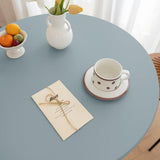 Maxbell Table Cloth Stretchable Oil Anti Table Cover for Picnic Patio Wedding Blue Diameter 80 cm