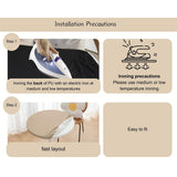Maxbell Table Cloth Stretchable Oil Anti Table Cover for Picnic Patio Wedding Beige Diameter 60 cm