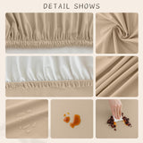 Maxbell Table Cloth Stretchable Oil Anti Table Cover for Picnic Patio Wedding Beige Diameter 70 cm