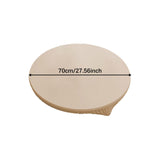 Maxbell Table Cloth Stretchable Oil Anti Table Cover for Picnic Patio Wedding Beige Diameter 70 cm