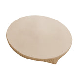 Maxbell Table Cloth Stretchable Oil Anti Table Cover for Picnic Patio Wedding Beige Diameter 90 cm