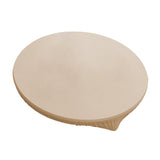 Maxbell Table Cloth Stretchable Oil Anti Table Cover for Picnic Patio Wedding Beige Diameter 90 cm