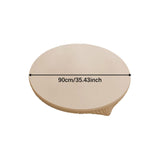 Maxbell Table Cloth Stretchable Oil Anti Table Cover for Picnic Patio Wedding Beige Diameter 90 cm