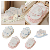 Maxbell Crib Netting Cover Bedding Arched Easy to Use Tent Net for Home Bedroom Room M blue dog