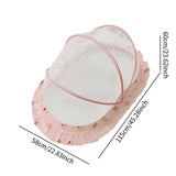 Maxbell Crib Netting Cover Bedding Arched Easy to Use Tent Net for Home Bedroom Room M pink dessert