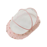Maxbell Crib Netting Cover Bedding Arched Easy to Use Tent Net for Home Bedroom Room M pink dessert