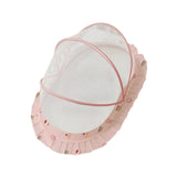 Maxbell Crib Netting Cover Bedding Arched Easy to Use Tent Net for Home Bedroom Room L pink dessert