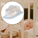 Maxbell Crib Netting Cover Bedding Arched Easy to Use Tent Net for Home Bedroom Room M blue