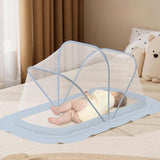 Maxbell Crib Netting Cover Bedding Arched Easy to Use Tent Net for Home Bedroom Room M blue