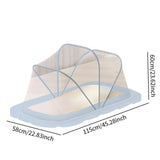 Maxbell Crib Netting Cover Bedding Arched Easy to Use Tent Net for Home Bedroom Room M blue