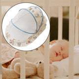 Maxbell Crib Netting Cover Bedding Supplies Folded Baby Cover for Home Bedroom Decor M blue