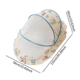 Maxbell Crib Netting Cover Bedding Supplies Folded Baby Cover for Home Bedroom Decor M blue