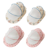 Maxbell Crib Netting Cover Bedding Supplies Folded Baby Cover for Home Bedroom Decor M blue