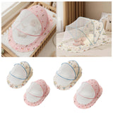 Maxbell Crib Netting Cover Bedding Supplies Folded Baby Cover for Home Bedroom Decor M blue