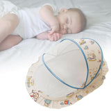 Maxbell Crib Netting Cover Bedding Supplies Folded Baby Cover for Home Bedroom Decor L blue