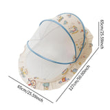 Maxbell Crib Netting Cover Bedding Supplies Folded Baby Cover for Home Bedroom Decor L blue