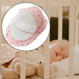 Maxbell Crib Netting Cover Bedding Supplies Folded Baby Cover for Home Bedroom Decor M pink