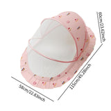 Maxbell Crib Netting Cover Bedding Supplies Folded Baby Cover for Home Bedroom Decor M pink