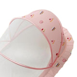 Maxbell Crib Netting Cover Bedding Supplies Folded Baby Cover for Home Bedroom Decor L pink