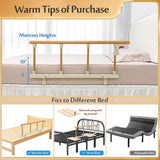 Maxbell Bed Rails for Elderly Adults Safe Nonslip Utility Bedside Assist Rail Handle Wood Grain