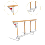Maxbell Bed Rails for Elderly Adults Safe Nonslip Utility Bedside Assist Rail Handle Wood Grain