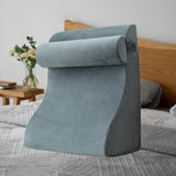 Maxbell Backrest Pillow Multifunction Back Support Wedge Pillow for Hotel Dorm Adult Gray