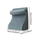 Maxbell Backrest Pillow Multifunction Back Support Wedge Pillow for Hotel Dorm Adult Gray