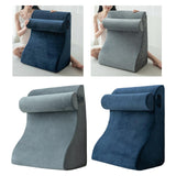 Maxbell Backrest Pillow Multifunction Back Support Wedge Pillow for Hotel Dorm Adult Gray