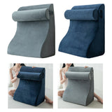 Maxbell Backrest Pillow Multifunction Back Support Wedge Pillow for Hotel Dorm Adult Gray