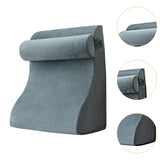 Maxbell Backrest Pillow Multifunction Back Support Wedge Pillow for Hotel Dorm Adult Gray