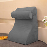 Maxbell Backrest Pillow Multifunction Back Support Wedge Pillow for Hotel Dorm Adult Gray