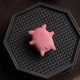 Maxbell Chinese Teapet Crafts Violet Clay Tea Pet for Tearoom Living Room Home Decor pink
