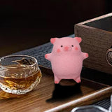 Maxbell Chinese Teapet Crafts Violet Clay Tea Pet for Tearoom Living Room Home Decor pink
