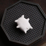 Maxbell Chinese Teapet Crafts Violet Clay Tea Pet for Tearoom Living Room Home Decor white