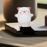 Maxbell Chinese Teapet Crafts Violet Clay Tea Pet for Tearoom Living Room Home Decor white