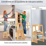 Maxbell Child Standing Tower Removable Kids Helper Step Stool for Kids Sink Bathroom