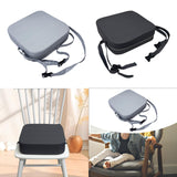Maxbell Kids Booster Seat Cushion Chair Mat with Straps Children Dining Seat Booster Light Grey