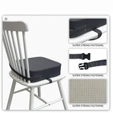 Maxbell Kids Booster Seat Cushion Chair Mat with Straps Children Dining Seat Booster Dark Grey