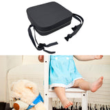 Maxbell Kids Booster Seat Cushion Chair Mat with Straps Children Dining Seat Booster Dark Grey