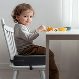 Maxbell Kids Booster Seat Cushion Chair Mat with Straps Children Dining Seat Booster Dark Grey